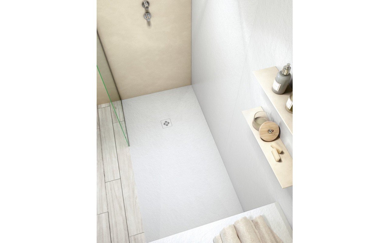 Piatto doccia in composito minerale Aquatica Phantom Slate - Bianco picture № 0